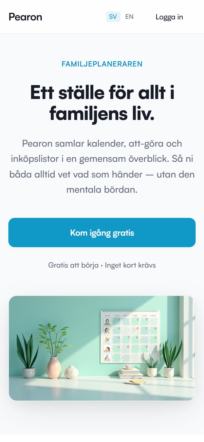 Pearon – AI-driven familjeplanerare